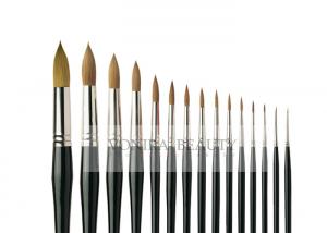 China Pro 15 Pieces Body Makeup Paint Brushes Watercolour Oil Paint Round Brush Collection factory