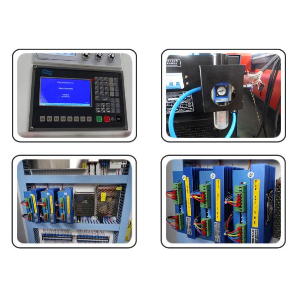 Blue CNC Plasma Metal Cutting Machine / Industrial Plasma Cutter With Rotary Axis
