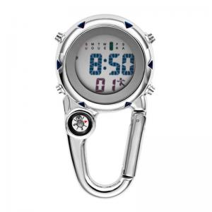 China Digital Carabiner Clip Watches Sport Hook Clock Hospital Gift Electronic Luminous Multi-function FOB Nurse Watch Outdoor on sale