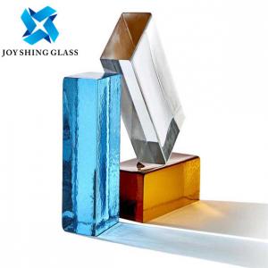 China Decoration Solid Glass Brick , Hot Melt Clear Glass Bricks Blocks factory