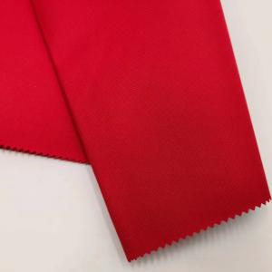 China Red RPET Fabric 600D Polyester 58/60 Plain PVC Coating Fabric For Garment on sale