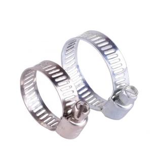 China Professional Choice American Type Perforated Stainless Steel Band Hose Clamp Clips on sale
