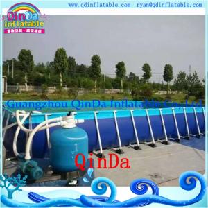 China PVC tarpaulin metal frame pool,removable metal frame swimming pool factory
