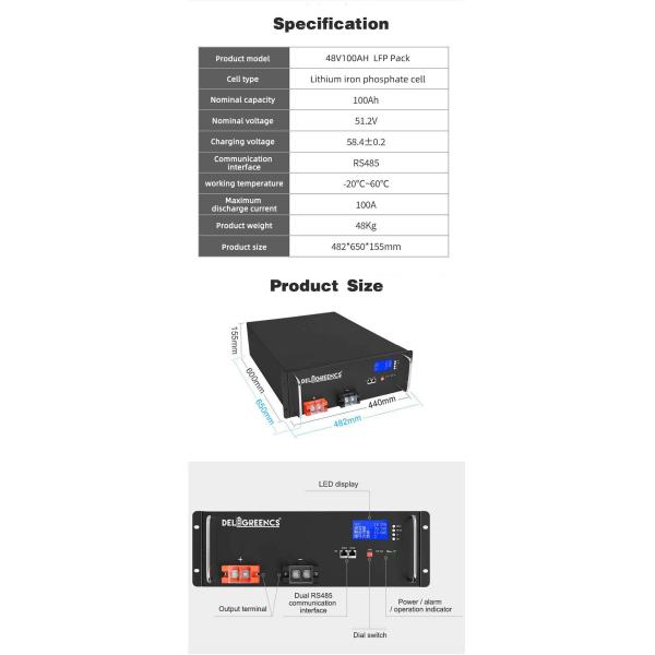 48V 100AH Energy Storage Lithium Battery for Communication Base Station