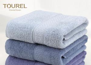 Plain Grey Color Hotel Bath Towels / Absorbent Bath Towels Anti - Static