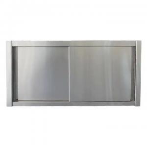 China Cupboards Stainless Steel Table And Sink Wall Mounted Cabinet With Sliding Door factory