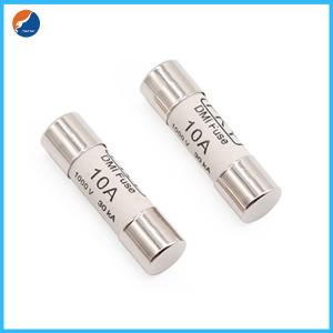 China DMI 10A 30kA 1000V Fast Acting 10A Digital Multimeter Fuse Brass Nickel Plated 10x38mm factory