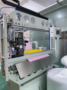 China 10-12RS/Min Servo Motor Feeding Ultrasonic Medium Efficiency Bag Welding Bottom Slicing Machine factory