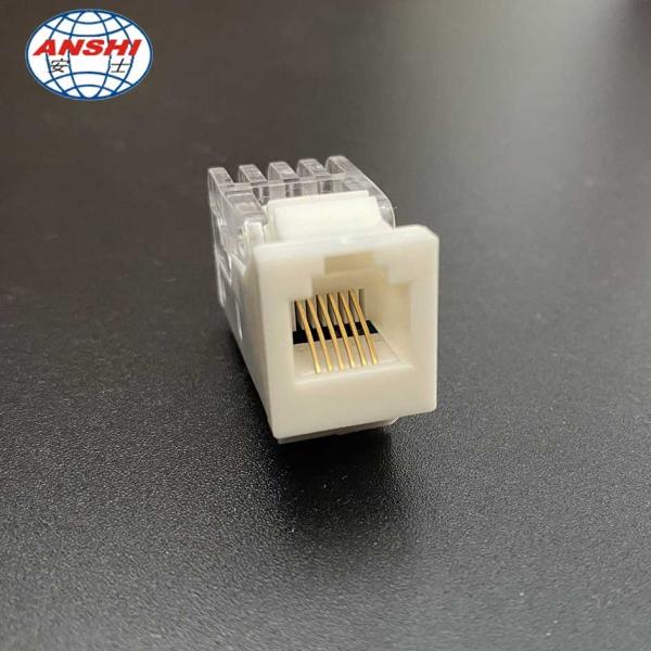Gold Plating ABS Toolless Keystone Cat5e RJ45 Punch Down Jack