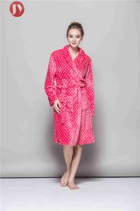 China Luxury Fleece Dressing Gowns  Shawl Collar  Super Soft Winter Sleep Gown Fleece Women Night Gown And Women Robes Long B on sale