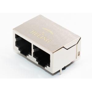 Through Hole Network RJ45 Multiport Connector Female 1 x 2 PCB Mount