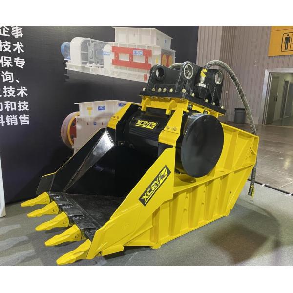 Efficient Crusher Bucket With Hydraulic System 160 Liters/Min Operating Flow