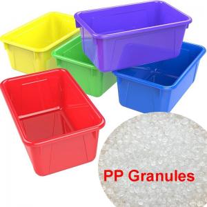 China Storage Bins PP Plastic Raw Material High Impact Virgin PP Granules on sale