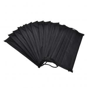China Disposable Black Earloop Mask / Disposable Black Surgical Mask For Building Site factory