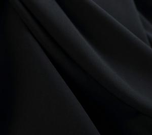 China Polyester wool peach fabric formal black color for abaya cloth, width 58 inches, 68 inches factory