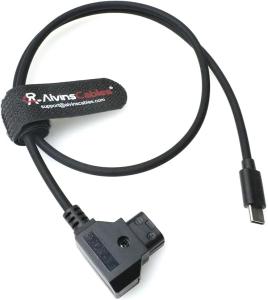 Alvin's Cables Dtap to USB-C Power Cable, 2ft Ultra Soft & Flexible Dtap to Type C Enhanced Power for Tilta Nucleus Nano II Wireless Lens Control Motors