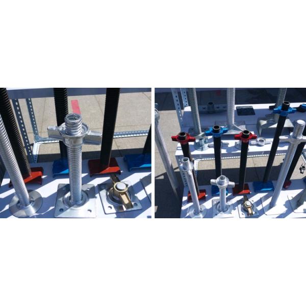 Adjustable Scaffolding Accessories Solid Screw Jack Base / Base Jack U Head Screw