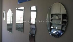 China Double Coated Paint Aluminium Glass Mirror , Decorative Bathroom Mirror With Shelf factory
