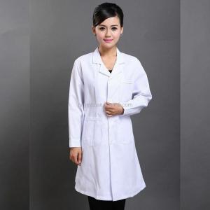 China Professional Men Women Lab Coat Cotton Material  Unisex Doctor Costume factory