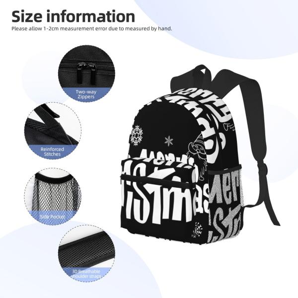 Lightweight Custom Print School Bags with 600D Polyster Interior Compartment Capacity