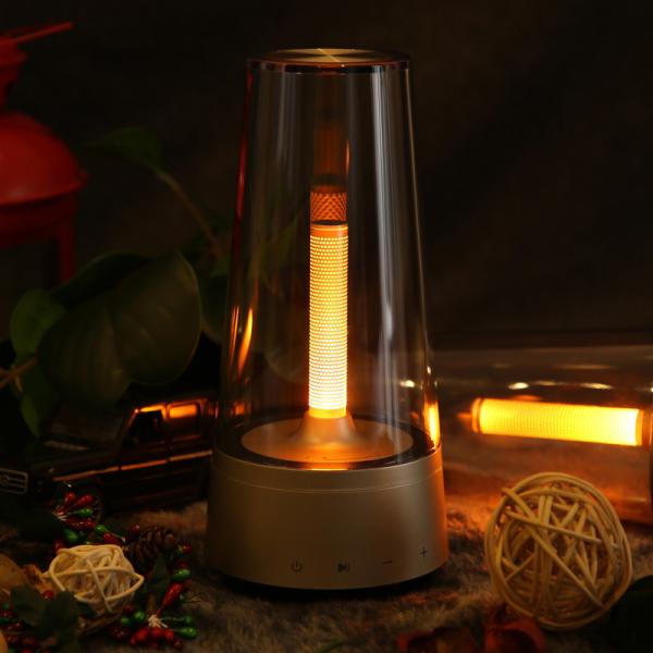 Music Playing Bluetooth Speaker Lamp BT4.2 Flame Atmosphere Speaker