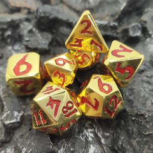 Luxury Polyhedral Dice Set Of D4, D6, D8, D10, D12, D20 And D% For RPG Card