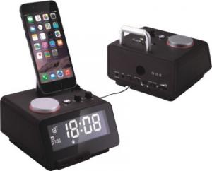 China Auto Time Synch Hotel Alarm Clock 3W Bluetooth Clock Radio 87.5MHZ-108KHZ factory