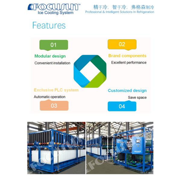 10 tons per day Containerized direct cooling Block ice makers with Bitzer compressor