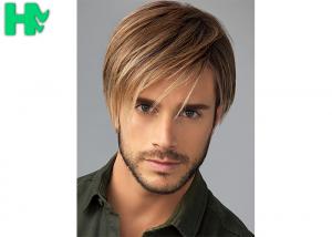 China Fashion New Arrival  Mens Hair Pieces Wigs With Side Bang For Young Men Use on sale