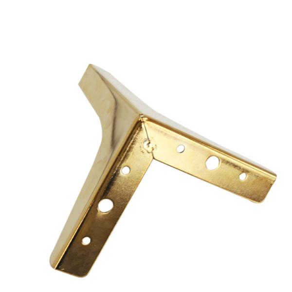 Y Style Replacement Sofa Legs , Chrome Sofa Legs 2.5mm Thickness With Rubber