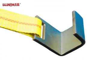 China Yellow Heavy Duty Tie Straps , Truck Tie Down Ratchet Straps With Container Buckle factory