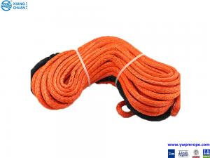 China 14mm x 30m Synthetic Winch Cable Rope for ATV/UTV orange towing ropes traction winch rope factory