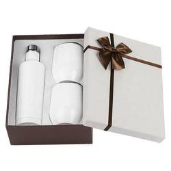 China 500ml 12oz Wine Glass Gift Set Box Stemless Stainless Steel Insulated Sublimation factory