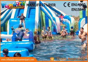 China Funworld Large Inflatable Water Slide With Swimming Pool Pvc Tarpaulin factory