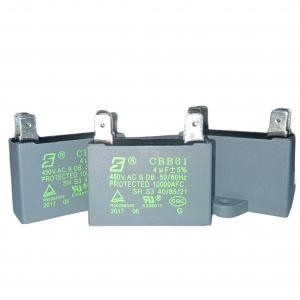 China CBB61 450V 4.0mfd S3 Industrial Fan Capacitor With Four 187 Quick-Connect Terminals factory