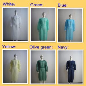 China Non Woven Disposable Operating Gowns Multicolor With Long Sleeves factory