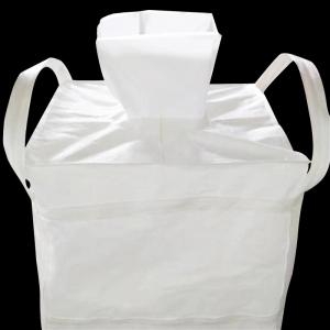 China Customized Industrial Bulk Tote Bags With Top Spout And White Loops on sale
