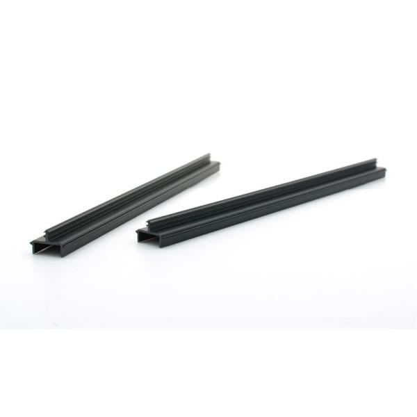 Matte Black Fixed Panel Shower Door Deep U-Channel Profile Plastic Customized