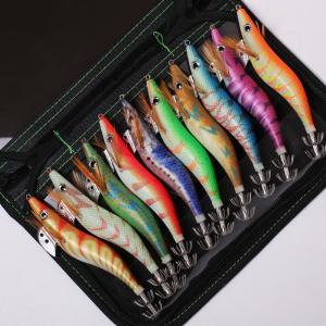 China Luminous Wooden Shrimp Set Sea Fishing Gear Lures ABS Material on sale