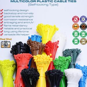 China High Quality Self-locking Plastic Cable Ties Eco-friendly Plastic Tie Wraps with CE, ROHS, REACH, UV factory