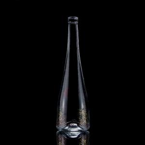 China Cone Shape Screen Printing Vodka Whisky Liquor Glass Bottle 750ml with Super Flint Glass factory