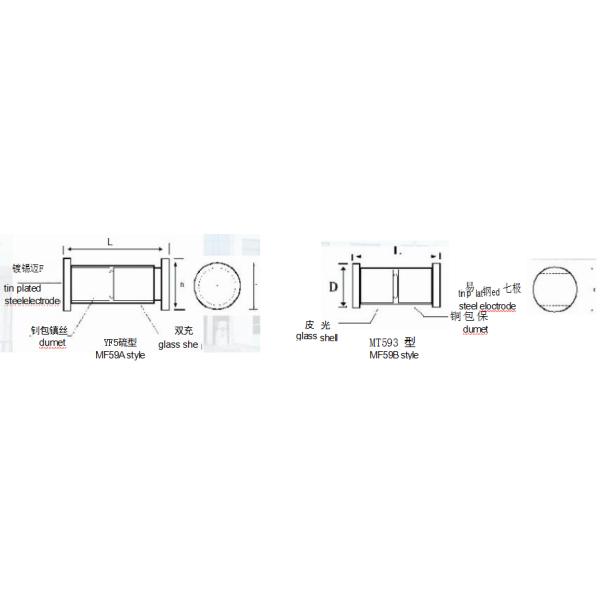 MF59 Glass Shell SMD NTC Thermistor Negative Temperature Coefficient Thermistor