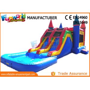 Customized Inflatable Bouncy Castle With Water Slide TUV ROHS EN71