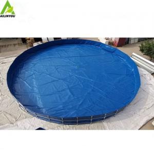 China Flexible Biofloc PVC Fish Farming Tank Pond 1.2m High with Stainless Frame Betta Fish Tank Aquarium on sale