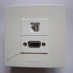 Directly Plug Outlet HDMI + VGA White Wall Socket For Home Store Office