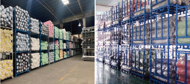 A19: Foldable Stacking rack Demountable Stacking rack for Canvas Textile Rolls Fabric Stackable Rack