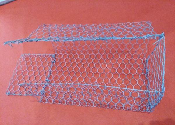 China 2m * 1m * 1m Galvanized Woven Gabion Box With 2.7mm 3.05mm Wire Anti - Crossion factory