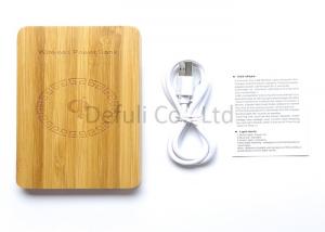 USB Port Wireless Cell Phone Charger For Android ,  Bamboo Materials