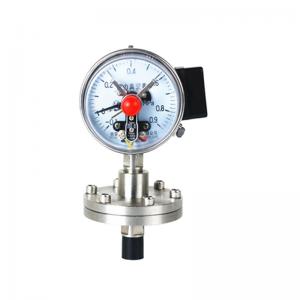 China SS Electrical contact diaphragm pressure gauge factory