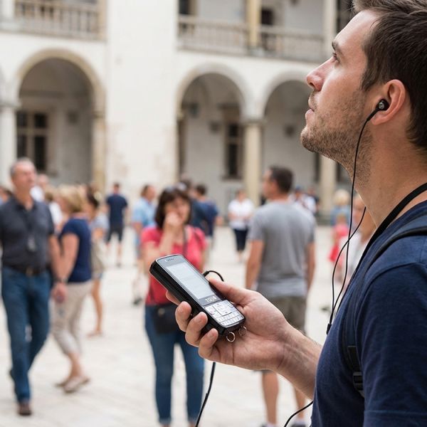 Anti-interference self-guided audio guide